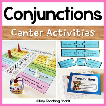 Preview of Conjunction Grammar Center Games and Activities (so, but, and, or, for)