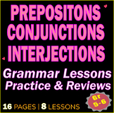 Conjunction | Interjection | Preposition | Grammar Lessons