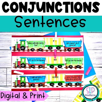 Preview of Subordinating and Coordinating Conjunctions Speech Therapy Sentence Worksheets