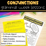 Conjunctions Activities | Full Week Lesson Plans for Third Grade