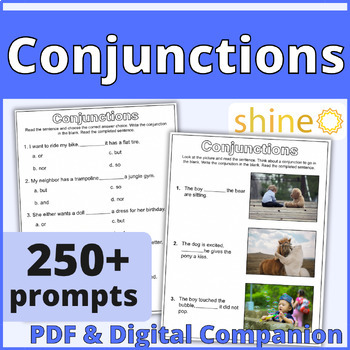 Preview of Conjunctions Compound Sentences, Syntax & Grammar Speech, Coordinating FANBOYS