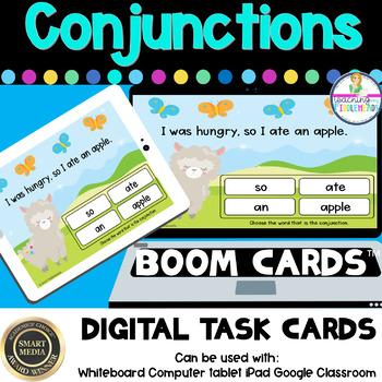 Preview of Conjunctions Digital BOOM CARDS Distance Learning