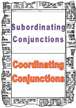 Preview of Conjunctions Flip book