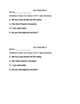 Conjunctions - Flipchart Lessons, Worksheets by Energetic in Elementary