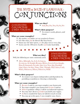 Preview of Conjunctions Handout
