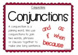 Conjunctions Information Poster Set