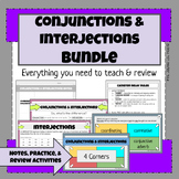 Conjunctions & Interjections Lesson & Activity Bundle