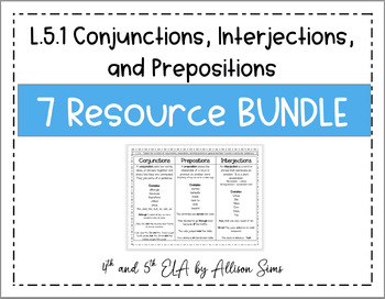 Preview of Conjunctions, Interjections, and Prepositions BUNDLE!