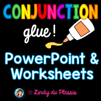 Preview of Conjunctions PowerPoint and Printables