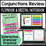 Conjunctions Review Digital Notebook & Grammar Flipbook