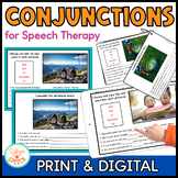 Conjunctions for Speech Therapy Sentence Building PDF and 
