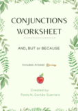 Conjunctions Worksheet- And, But, or Because