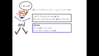 Preview of Conjunctions and Punctuation Kindergarten/Year 1 Notebook