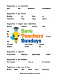 Conjunctions list, organised by type of conjunction