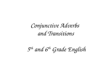 Preview of Conjunctive Adverbs and transitions for 5th and 6th Grade English