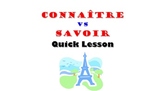 Connaitre vs Savoir (to know): French Quick Lesson