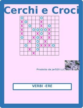 Preview of ERE Verbs in Italian Verbi ERE Connect 4 Game
