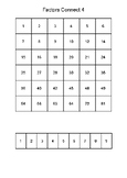 Connect 4 Game (Multiplication and Factors Practice)