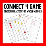 Connect 4 Math Game - Dividing Unit Fractions by Whole Num