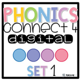 Connect 4 - Phonics Center Game - Set 1 - Paper & Digital