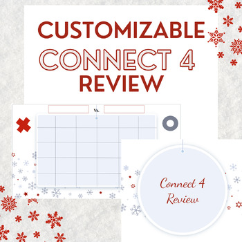 Preview of Connect 4 Review Game - Customizable