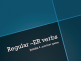 Connect 4 game for regular -ER verbs