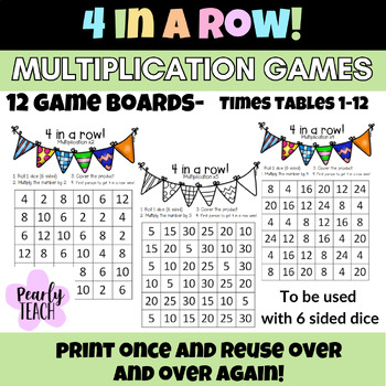 Connect 4 multiplication - 11 games #austeacherbfr by Miss Hyde's Classroom