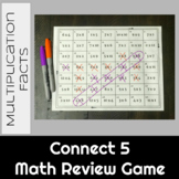 Connect 5 Math Review Game: Multiplication Facts