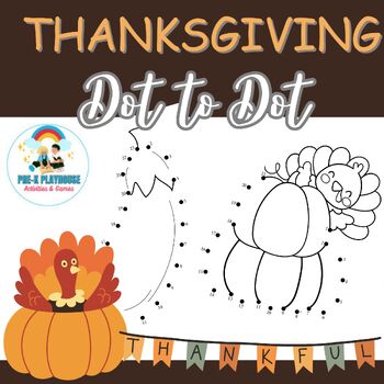 Preview of Connect Dots Clipart HOLIDAY | Thanksgiving Dot To dot Coloring Worksheets