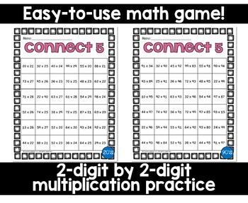 Multiplication Game 2 x 2 Digit by Create-Abilities | TpT