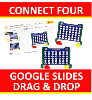 Preview of Connect Four - Drag and Drop Google Slides Distance Learning EFL ESL Exam Review