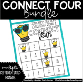Connect Four Math Game Bundle - Differentiated Review of M
