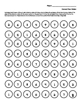 connect four multiplication division by kyle selliers tpt