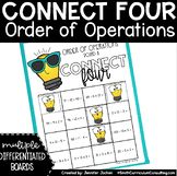 Connect Four Order of Operations Game TEKS 5.4e 5.4f Math Station