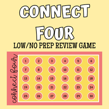 Preview of Connect Four Review Game (Low/No Prep)