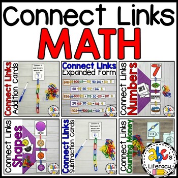 Preview of Linking Chains Math Activities Bundle - 1st Grade & Kindergarten Math Centers 