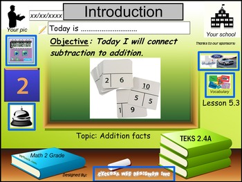 Preview of Connect addition to subtraction