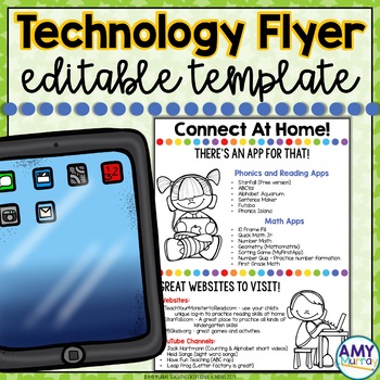 Preview of Technology Connection Flyer Editable Template