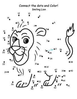 Preview of Connect the Dots: Lion I Worksheet I CREATIVE MINDS