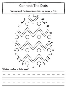 Preview of Connect the Dots With Numbers and Letters - Easter Egg Worksheet Set