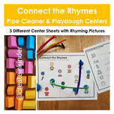 Connect the Rhymes Playdough and Pipe Cleaners Center - Rh