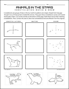 Stars and Constellations - Activities & Worksheets by Curriculum Hound