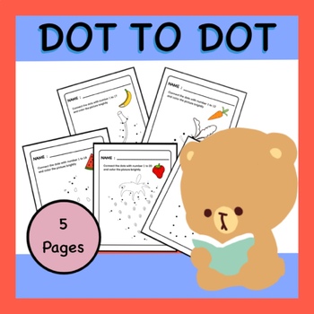 Preview of Connect the dot with number sheets, Connect the dot with number pages