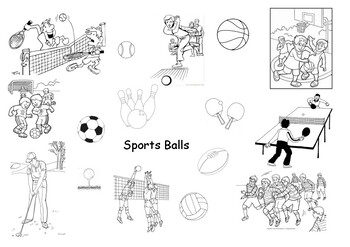 Preview of Connect the sports balls to their sport (follow-up activity)