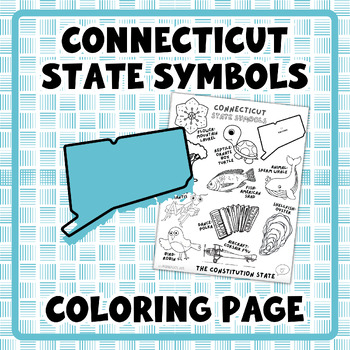 Preview of Connecticut State Symbols Coloring Page | for PreK and Kindergarten