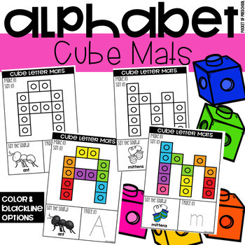 Preview of Connecting Cube Alphabet Letter Mats - Fine Motor Fun!