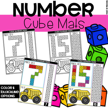 Preview of Connecting Cubes Number Mats - Fine Motor Fun!