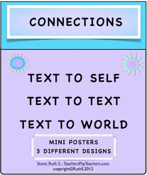 Preview of Connections Text to Self, Text to Text, Text to World