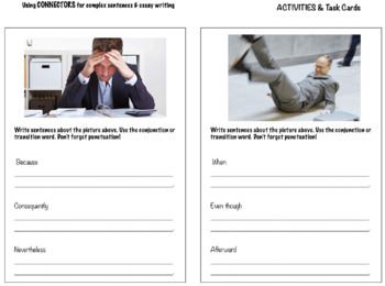 Preview of Connectives, Conjunctions, Transitions Activity