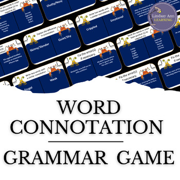 Preview of Connotation Activity and Grammar Game